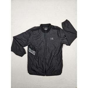 Adidas Golf Club Essentials Full Zip Wind Jacket Black‎ Mens Large Light Rain